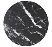 Vidaxl Table Top Black 40X0.8 Cm Tempered Glass With Marble Design