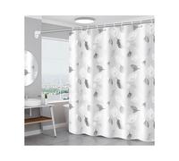 (black and white, 47x71in(120x180cm)) Leaf Pattern Shower Curtain, Waterproof Shower Curtain Liner with Metal Grommets, Shower Curtain Sets, Durable Bathroom Curtain with