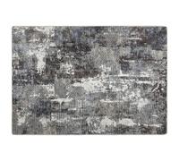 Rug Black White 80x150cm 100% Polyester Soft Velvet Washable PVC Backing Nonslip