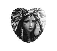 Black And White A-mericans Native Indian Woman Car Air Fresheners Auto Scented Aromatherapy Tablets Decoration Accessories Love form