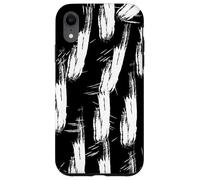 Black and White Abstract Modern Graphite Outfit Case for iPhone XR