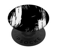 Black and White Abstract Modern Graphite Outfit PopSockets Adhesive PopGrip