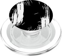 Black and White Abstract Modern Graphite Outfit PopSockets PopGrip for MagSafe