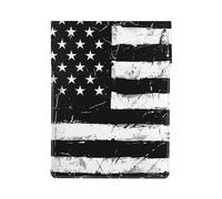 Black and White American Flag Printed Laptop Sleeve Bag 13-Inch - Leather Laptop Sleeve Case Shockproof Protective Computer Cover Bag