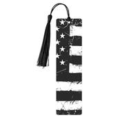 Black and White American Flag Printed Metal Bookmarks S - Black Lightweight Aluminium Book Marker for Books, Journals & Gifts, Ideal Book Lovers, Holiday Decor & Crafts