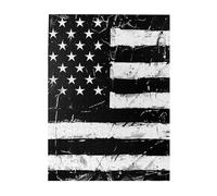 Black and White American Flag Printed Wooden Puzzle 500 Piece, Cute Puzzle Game in Plastic Box for Family Entertainment and Brain Training Gifts