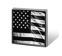 Black And White American Flag Square Lapel Pins Backpack Pin Cute Brooch Decoration Brooches for Women Men Fashion Button Badges for Hat Backpacks Purses Jackets Shirt Suit