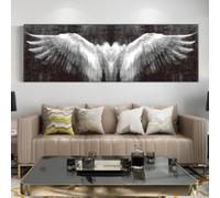 Black And White Angel Wings Wall Posters And Prints Vintage Wall Art Canvas Paintings Wings Picture For Living Room Decoration-50x150cm-No Frame