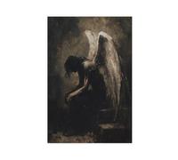 Black And White, Angel's Wings Canvas Poster Bedroom Decor Landscape Office Room Decor Gift 12x18inch(30x45cm)