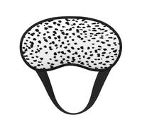 Black and White Animal Print Dalmatian Spot Dots, Full Eye Covers Light Blocking Eye Masks Blackout Sleep Eye Muffs