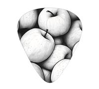 Black And White Apples Guitar Picks Gift Set - Smooth Durable Plectrums For Acoustic, Electric & Bass Guitar, Perfect Present For Guitar Lovers & Musicians