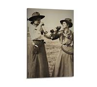 Black And White Art Poster Cowgirl Women Drinking Old West Wild West Girl American History Picture W Canvas Painting Posters And Prints Wall Art Pictures for Living Room Bedroom Decor 08x12inch(20x30