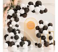 Black and White Balloon Arch Kit SKYIOL 120 Pieces Balloon Garland Set Different Sizes Matte Black White Latex Balloons Helium Balloons for Birthday Wedding Baby Shower Graduation Party Decorations