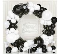 Black and White Balloons, 119PCS Birthday Balloons for Party Decorations