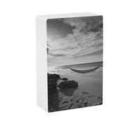 Black and White Beach Cigarette Case Portable Novelty Cigarette Packing Box Crush Proof Waterproof Cigarette Box Novelty Gifts for Friend