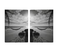 Black And White Beach Passport Holder Passport Wallet PU Leather Passports Protective Cover Slim Travel Accessories