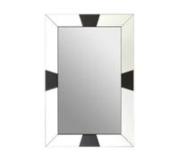 Black and White Bevelled Border Wall Mirror | Milania