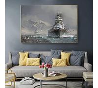 Black and White Bismarck Canvas Painting Posters Print Wall Art Picture Modern Living Room Home Decor 50x70cm Frameless