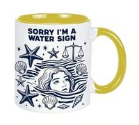 Black and White Boho Mug Celestial, Cute Coffee and Tea Mug, Aquarius Mark Cup, Gift for Pisces, Scorpio Signs, for Close Friends & Loved Ones