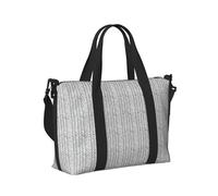 Black and White Boho Print Travel Hand Bag for Women Men Foldable Weekend Vacation Journeys Tote Shoulder Bags
