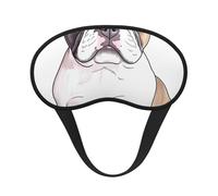 Black and White Boston Terrier Blackout Sleep Mask - Soft Adjustable Eye Mask for Full Light Blocking, Deep Sleep, Travel & Relaxation
