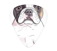 Black And White Boston Terrier Guitar Picks Gift Set - Smooth Durable Plectrums For Acoustic, Electric & Bass Guitar, Perfect Present For Guitar Lovers & Musicians
