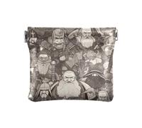 Black and White Cartoon Dwarf Warrior Women's Leather Coin Purse Wallet Unique Mini Coin Purse Pouches for Women, Black and white cartoon dwarf warrior, One Size, Print Art