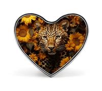 Black And White Cat Lapel Pin - Heart Shape Brooch Pins for Men & Women Suit Accessories, 1" Lightweight Enamel Lapel Pins Buttons for Backpacks, Hats, Bags, Lanyards, Leopard and Sunflower, Love form