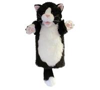 Long Sleeved Glove Puppet - Black and White Cat