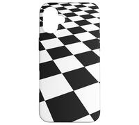 Black and White Checkerboard Pattern Retro Racing Ska Case for iPhone 16 Plus