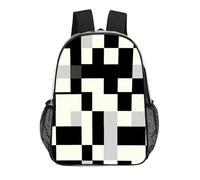 Black And White Checkered Funny Clear Backpack Waterproof Transparent Bag See Through Rucksack with Adjustable Straps