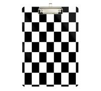Black and White Checkered Pattern boy clipboard Acrylic Cute for First Year Teacher Must Haves Size 9 x 12.5 Tabla para escribir con Clip