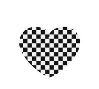 (Black and white checkered) Printed Paper Car Air Freshener Lavender Scented Hanging Odor Remover 10/40/100 Pcs for Vehicle Home Closet Wardrobe - Heart Shape