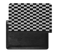 Black and White Checkered Racing Flag Passport Holder Cover Wallet with ID Card Slot Slim Travel RFID Blocking Case Protector Essentials for Women Men