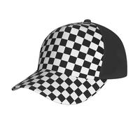 Black and White Checkered Stylish and Breathable Baseball Cap - Adjustable Unisex Hat for Outdoor Activities, Sports Hat, Sun Visor, Casual Cap, Classic Hat