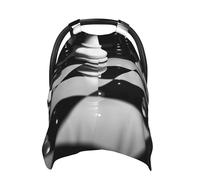 Black and White Chess Baby Car Seat Canopy Cover, Multi Use Breathable Nursing Breastfeeding Covers for Mom Soft Stroller Sun Shade Newborn Shower Gift