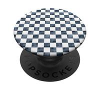 Black And White Chess Board Players Contestant Chequers PopSockets Adhesive PopGrip