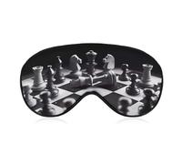 Black and White Chess Eye Mask Sleep Mask for Side Sleeper Women Men Pressure-Free & Light Block-Out Blindfold Soft Comfortable Eye Covers Breathable Blindfold Adjustable