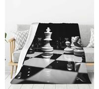 Black and White Chess Throw Blanket Ultra Soft Cozy Fleece Blanket Lightweight Warm Bed Blanket All Season for Home Living Room Sofa Couch Bed 40"X30"