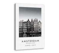 Black And White City Poster-Travel Print Rome Las Vegas Venice Paris Sydney Amsterdam Amalfi Sanfrancisco Canvas Painting World City Landscape Prints Wall Pictures Cityscape Poster Living Room Decor