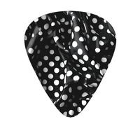 Black and white corrugated dots Print Guitar Picks 12 Pack - Thin Medium Heavy Plectrums for Acoustic Guitar Bass Electric Guitar