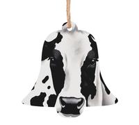 Black And White Cow Christmas Wooden Pendant, Stylish And Cute In Design, A Foil For The Festive Atmosphere