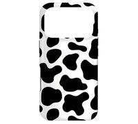 Black and White Cow Pattern Minimalist Western Aesthetic Case for iPhone 17 Pro