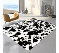 Black and White Cow Pattern Rug Non-Slip Machine Washable for Bathroom Kitchen Indoor Use 150 x 250 cm (59 x 98 inches) - Stylish Home Decor