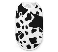 Black and White Cow Print Dog Shirt Quick Dry Breathable Pet T-Shirt Soft Stretchy Sleeveless Vest Dog Apparel S