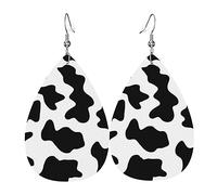 Black And White Cow Print Earrings Earrings For Women Pendant Earrings Drop Leather Earrings Statement Earrings Fashion Earrings