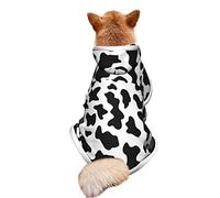 Black and White Cow Print Print Dog Winter Coat Plush Coat Hooded Cloak Costume Multi-Use Pet Blanket Cover for Small Dogs Cats Outfits.