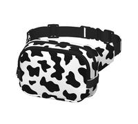 Black and White Cow Print Print Waist Bag Fanny Packs for Men&Women with Adjustable Belt for Workout Outdoors
