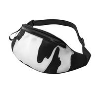 Black and White Cow Print Printed Personalized Waist Bag, Lightweight and Versatile Crossbody Bag for Everyday and Outdoor Adventures