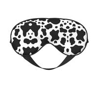 Black and White Cow Print Sleeping Eye Cover Eyeshade for Men Women Plane Travel Nap Night Sleeping
